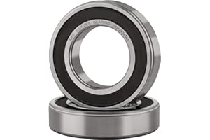 XiKe 2 unid. 6007-2RS Rodamientos de bolas 35x62x14mm Acero Cromado (GCr15) y Pre-lubricado, 6007RS Rodamiento Rígido de Bolas con Doble Sello de Goma.