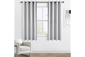 Topfinel Cortinas Salon Modernas Termicas Aislantes Opacas con Ojales para Cocina Habitacion Infantil Dormitorio 2 Piezas Blanco 140x160