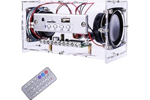 PEMENOL Zestaw głośników "zrób to sam" przenośny elektroniczny wzmacniacz dźwiękowy, projekt lutowania, zestaw "zrób to sam" z głośnikiem stereo LED, do szkoły, edukacji, eksperymentów naukowych i nauki STEM,