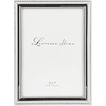Cornice Portafoto In Metallo Argento 10x15 Cm - Con Velluto E Ganci, Per Tavolo O Parete, Design Elegante
