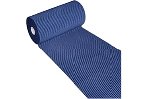 emmevi Alfombra de goma suave con borde de piscina, rollo de 15 metros, multiusos, para debajo del vaso del fregadero, mod. Gummy, azul