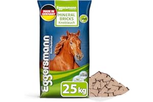 EGGERSMANN Eggers Muñeco Mineral Bricks ajos para Caballos, Mineral 07797100330 Forro Medio, Mineral Bricks con ajos contra Insectos, 1 Unidades (1 x 25 kg)