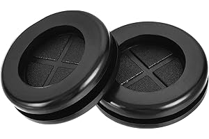 sourcing map Passe Fil Caoutchouc Oeillet Rond Double Face Support Diamètre 25mm Passe Câble Caoutchouc Protection 8pcs