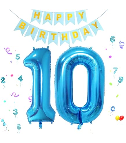XXL Folienballon Zahl 18 In Blau – 100 Cm Riesige Nummer Für Jungs Geburtstag & Partydeko (aufblasbar Mit Helium)