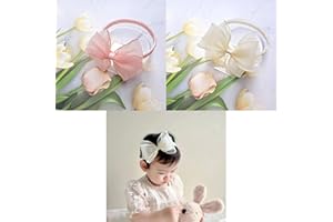 Fokroin Pack of 2 Baby Girls Headbands, Stretchy Knitted Bow, Baby Elastic Bows Turban Hair Band, Bows Children's Hair Accessories, Soft, Baby Headband for Toddlers, Newborns
