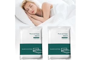 Nanaborn Engångs sängklädesset för resor 2-pack hotell engångslakan, örngott och påslakan fleece-tyg disposable lakan för resor (220 × 240 cm)