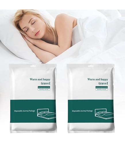 Set Da 4 Lenzuola Usa E Getta Per Viaggi: Queen Size Con Copripiumino E Federe - Igieniche Per Hotel, Crociera E Campeggio