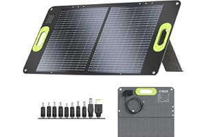 CTECHi Foldable Solar Panel 100W, Portable Solar Charger Kit, IP67 Waterproof for Portable Power Station Generator, Off-Grid Power, Outdoor Camping Van RV Trip and Emergency