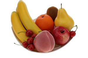 ‎GRESORTH Gresorth Künstliche Birne Apfel Banane Spieße Pfirsich Kiwi Orange Kirsche Dekoration Fälschen Früchte Obsts Chale Füllung - 7 Packen
