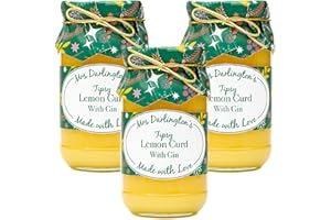 GENERIC Mrs Darlingtons Tipsy Lemon Curd with Gin - Christmas Gold Tie - 320g - Pack of 3