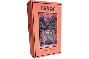 Vieux Monde Express Pastel Tarot Deck – Rider-Waite Style Tarot Cards with Soft Aesthetic – Classic RWS Design with Guidebook – Beginner-Friendly Divination Deck