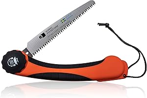 Nordic Pocket Saw Scie Pliante - Scie Elagage pour Branches et Arbres du Jardin - Lame 20 cm Remplaçable - Scie Pliante Bushcraft de Poche pour Survie Camping Randonnées Chasse - Manche Antidérapant