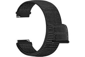 Upeak Nylon Uhrenarmband 22mm Kompatibel mit Garmin Venu 3 Vivoactive 4 Forerunner 255 265, Sport Armband für Amazfit Balance Samsung Galaxy Watch 3 45mm Gear S3 Classic, Schwarz