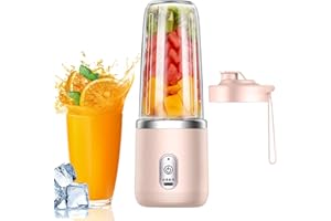 Rianpesn Blender | 14Oz To-Go Fruit Mixer,Portable Juicer, Handheld Travel Fruit Mixer with 6, Babies Food Mixing Machine Blender for Offices, Sports, Gyms, Travel and Home