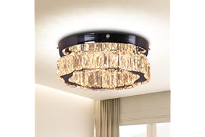 Cainjiazh Lámpara de techo de cristal de montaje empotrado Lámpara de entrada Art Deco Accesorio de iluminación para pasillo Vestíbulo Habitación de niños Habitación de niñas Dormitorio Kronleuchter