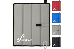 SPORTNEER Cuscino da esterno pieghevole, resistente alle intemperie, 40 x 35 cm, in tessuto Oxford, isolante, resistente per escursioni, campeggio, escursioni, stadio, parco, protezione da freddo, umidità