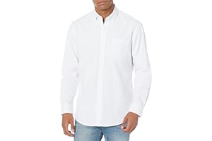 Amazon Essentials Camisa Oxford con Bolsillo de Manga Larga y Ajuste Normal Hombre