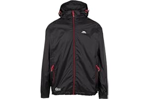 Trespass Waterproof Jacket Men Women Packaway Rain Coat With Hood, Light Rain Jacket Windbreaker, Raincoat In A Bag, Rain Coats For Men, Rain Coats for Women Qikpac X