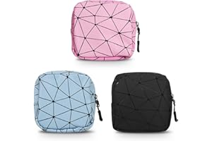 KIKIGOAL 3 PCS Damenbinden Aufbewahrungstasche, Portable Damenbinden Binden Aufbewahrungstasche, Feminine Menstruation Periode Tasche, Wasserdicht Menstruationstasse Tasche