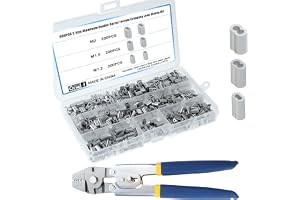 Knpwer 601 st krympverktyg för vajer, 0,1–2,2 mm, 600 dubbelhylsor i aluminium