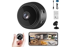 AOOSECX Camtrix Magnetic Mini Security Camera, Upgraded Spy Camera Hidden Camera, Wifi Wireless Mini 1080p HD Nanny Camera, Night Vision Motion Detection Security Cam Cameras for Indoor and Outdoor (Black)