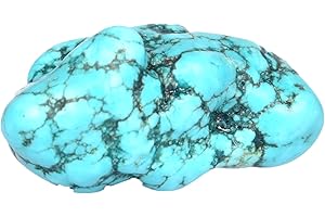 Real Gems 1 St. natürlicher türkisfarbener AA-Edelstein, türkisfarbenes Nugget, lose Steinperlen, zertifizierter türkisfarbener Stein mit 23,50 ct