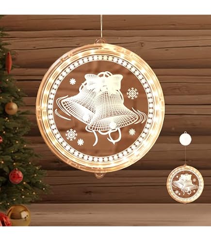 6 LED Saugnapf-Fensterlichter Für Weihnachten – Weihnachtsbaum, Schneeflocke, Elch & Mehr | Energieeffizient & Einfach Anzubringen