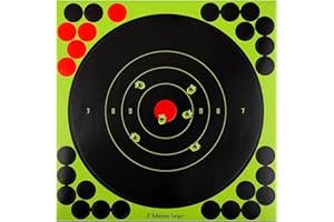 LUTER 50 Pezzi Bersagli da Tiro Adesivi da 20,32cm, Obiettivi di Carta Splatter Autoadesivi per Poligono, Rotondi Reattivi