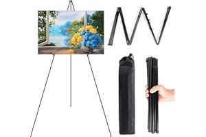 YAKLEE Cavalletto Pieghevole Cavalletto Portatile 169cm Cavalletto Pittura Cavalletto per Dipingere in Metallo, Altezza Regolabile Cavalletto per Pittura, Cavalletto Pittore con Borsa per La Conservazione