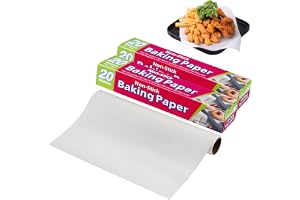 Baking Paper Roll Non-Stick Parchment Sheets Grease-Proof Baking Paper | Silicone Coated Food-Grade Paper Liners Heat Resistant Disposable for Cooking Grilling Oven Air Fryer Microwave 30cm X 20m