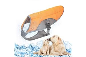 TVMALL Chien De Refroidissement Gilet Respirant Maille Chien Veste D'été Cool et Confortable Manteau De Chien Réglable avec Bande Réfléchissante Convient aux Grands Chiens De Moyenne Et Petite Taille