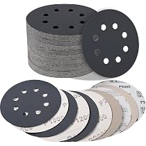 Kit Ponçage/polissage 125 Mm – 80 Disques Grains 60 à 2000 + éponges + Plateau – Pour Phares, Métal, Bois…