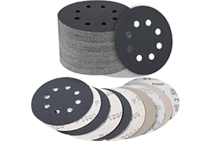 STEBRUAM 25 disques abrasifs en carbure de silicium avec 8 trous Grain 1000/1200/2000/3000/5000 - Pour polissage