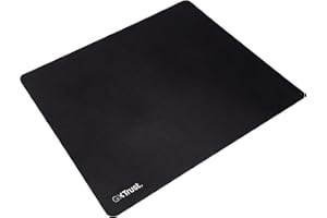 TRUST GAMING GXTrust 754 Tapis de Souris Gamer L 32 x 27 cm, Base Antidérapante en Caoutchouc, Surface Texturée, Tapis de Bureau, Accessoires Gaming Mouse Pad Jeu PC Ordinateur Portable Laptop, Noir