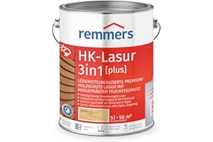 Remmers HK-Lasur 3in1 [plus] farblos, matt, 5 Liter, Holzlasur, Premium Holzlasur außen, 3fach Holzschutz mit Imprägnierung + Grundierung + Lasur