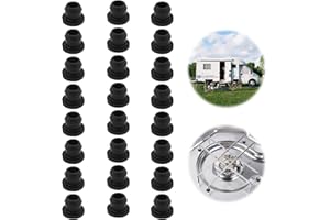 Mrltau 24 gomme portavaso in gomma, piedini in gomma, piedini in gomma, piedini in gomma, per fornelli da camper compatibili, piedini in gomma antiruggine per supporti per pentole con aste da 5 mm