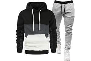 Baymate Conjunto de Chándal para Hombre Sudadera con Capucha y Pantalones Deportivos Traje de Jogging Ropa de Ocio