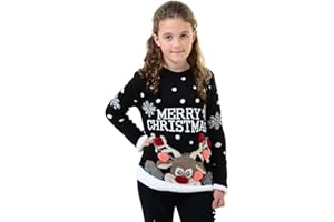 ZEE FASHION TOP VENDOR Enfants Filles garçons tricoté Rennes de Noël Rudolf Noël Nouveauté Pull 2-14