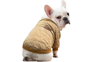 Ducomi Classic Felpa con Polsini e Collo Elasticizzati in Morbido Cotone Felpato per Cani e Gatti - Disponibile in Tutte Le Taglie e Vari Colori Melangiati (Mustard, XXL)