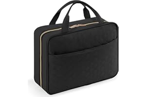 Lifewit Podróżna Torba na Kosmetyki, Duża Wisząca Torba na Kosmetyki Organizator dla Kobiet, Przezroczysta Podróżna Z Wiszącym Haczykiem na Pełnowymiarowe Butelki,Duży,Czarna