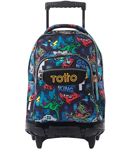 NIKIDOM Roller GO Mochila Con Ruedas, Juventud Unisex, Race Cars (Multicolor), Talla Única