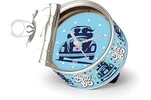 BRISA VW Collection Volkswagen Table Clock, Magnet Clock, MyClock also customizable, Photo Gift in T1 Bus, Beetle, GTI Design (Love That Bug/Blue)