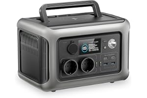 ALLPOWERS 299Wh Centrale Elettrica Portatile R600, LiFePO4 Batteria Backup con 2 Uscite AC 600W (Picco 1200W), Generatore Solare UPS per Campeggio, Viaggi su Strada, Interruzioni, 0-100% in 1 ora