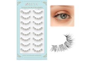 Obeyalash 10 Pares Pestañas Naturales Falsas Pestañas Individuales Wispy Natural Lash Clusters Kit Mixed Lengths Pestañas Individuales DIY at Home