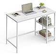 VASAGLE Computer Desk, Office Desk, 100 x 50 x 76 cm, Modern Style, for Study, Bedroom, Living Room, Maple White LWD046W01