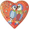 Maxwell & Williams Heart Shaped Side Plate with Fan Club Design, Gift Boxed, Orange, 15.5 cm
