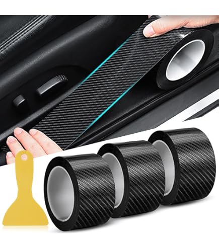2 Rouleaux 3d Autocollant Fibre De Carbone De Vinyle 30x150 Cm Film