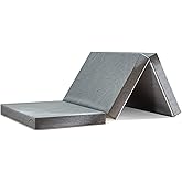 IYEE NATURE Premium Folding Mattress, Anthracite Triple Folding Memory Foam Mattress with Washable Cover, Folding Mattress fo