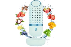 BOPOREA Limpiador de Frutas y Verduras, 4000 mAh Portátil Purificador de Alimentos Inalámbrico USB Charging Automático para el Hogar Mini Limpiador de Alimentos para la Limpieza de Frutas, Verduras (Azul)
