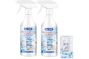 WEJOY Defrosting Spray for Fridge Freezer, Rapid Fridge Defrosting Spray, Refrigerator Freezer Defroster,Powerful Freezer Deicer,Effective Ice Remover Deep FreezeSpray (2 * 120ml)